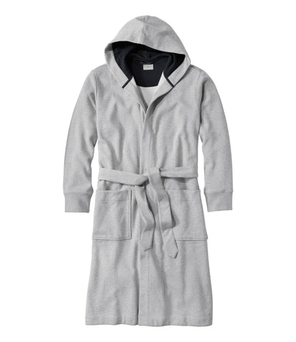 L.L.Bean Men's Mariner Sweatshirt Robe Gray Heather