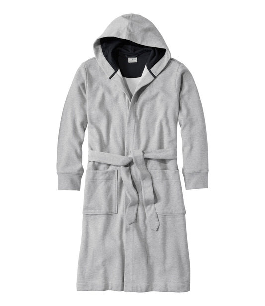 L.L.Bean Men's Mariner Sweatshirt Robe Gray Heather