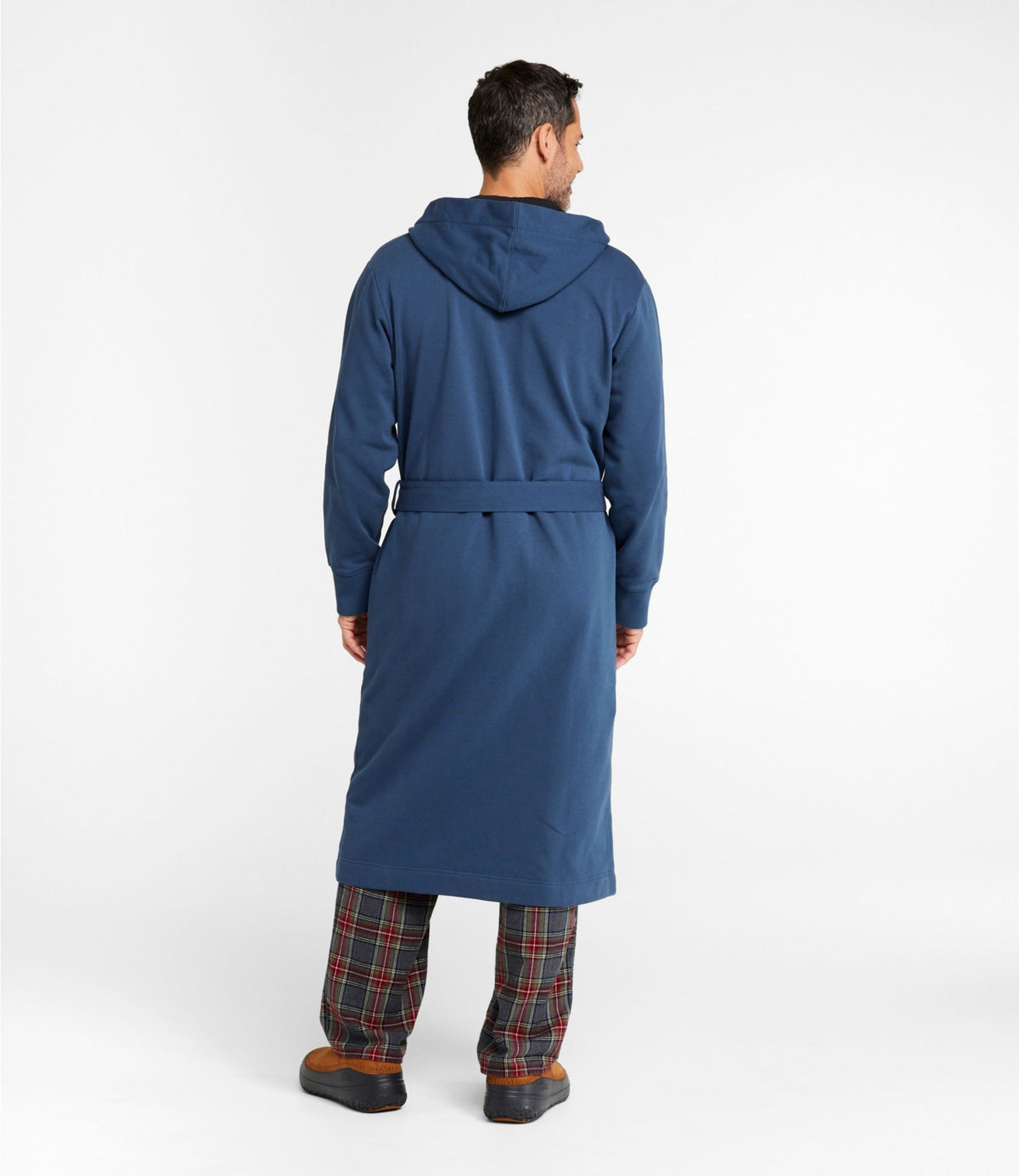 L.L.Bean Men's Mariner Sweatshirt Robe Gray Heather