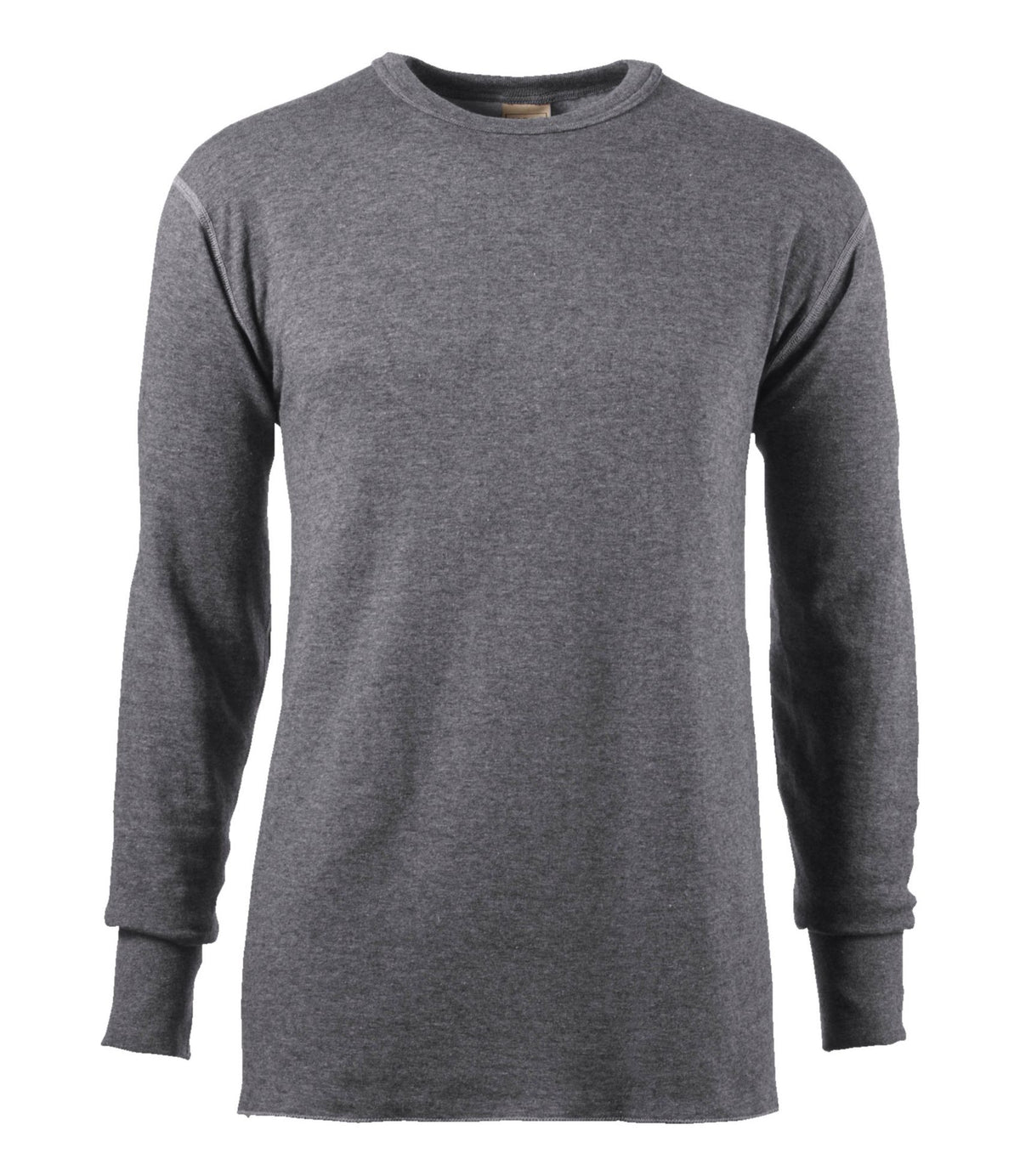 L.L.Bean Men's Double-Layer Underwear, Crewneck Charcoal Heather