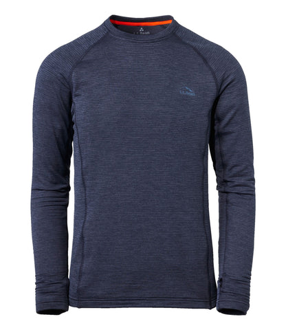 L.L.Bean Men's L.L.Bean Midweight Base Layer Crew Top Carbon Navy