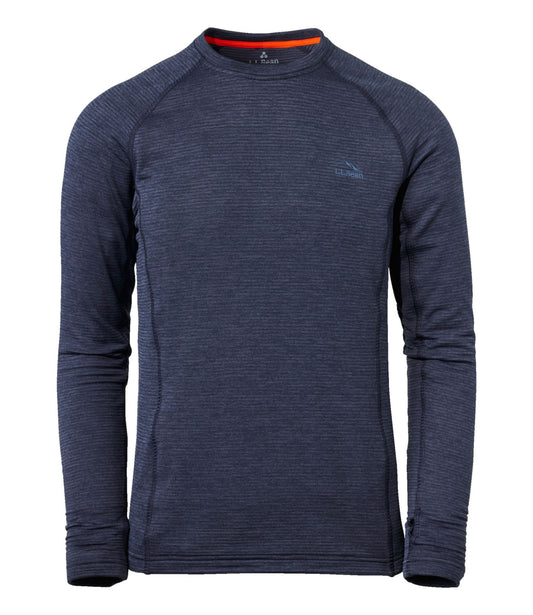 L.L.Bean Men's L.L.Bean Midweight Base Layer Crew Top Carbon Navy