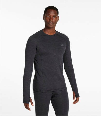 L.L.Bean Men's L.L.Bean Midweight Base Layer Crew Top Carbon Navy