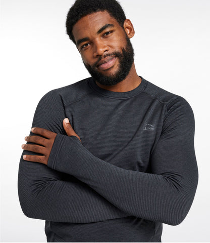 L.L.Bean Men's L.L.Bean Midweight Base Layer Crew Top Carbon Navy