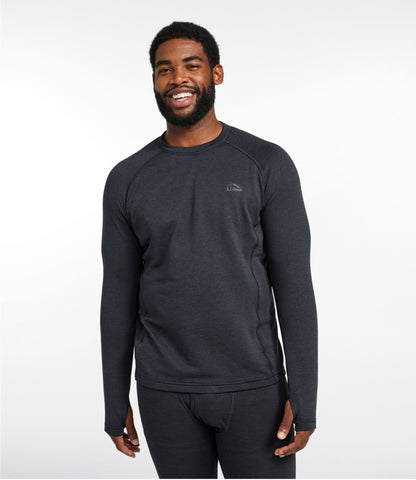 L.L.Bean Men's L.L.Bean Midweight Base Layer Crew Top Carbon Navy