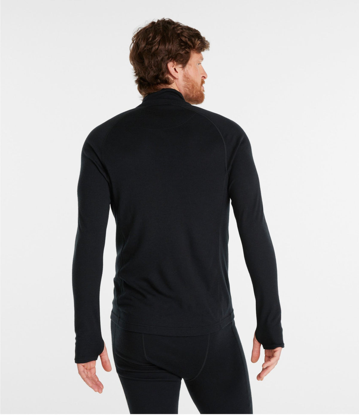 L.L.Bean Men's Cresta Midweight 250 Quarter-Zip Top Carbon Navy