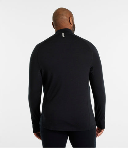 L.L.Bean Men's Cresta Midweight 250 Quarter-Zip Top Carbon Navy