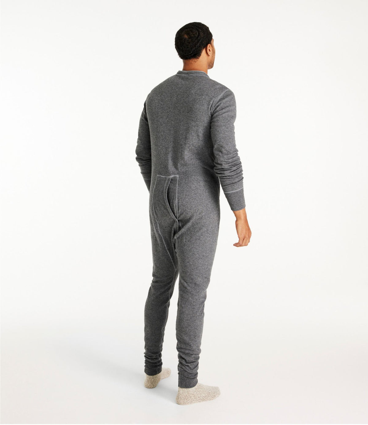 L.L.Bean Men's Two-Layer Union Suit Charcoal