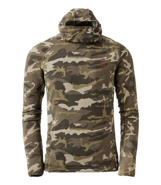 L.L.Bean Men's L.L.Bean Heavyweight Base Layer Hoodie, Print Kelp Green Camo