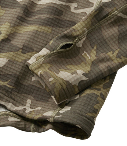 L.L.Bean Men's L.L.Bean Heavyweight Base Layer Hoodie, Print Kelp Green Camo
