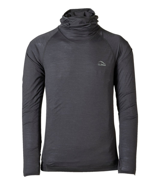 L.L.Bean Men's Cresta Wool Ultralight 150 Base Layer, Hoodie Alloy Gray