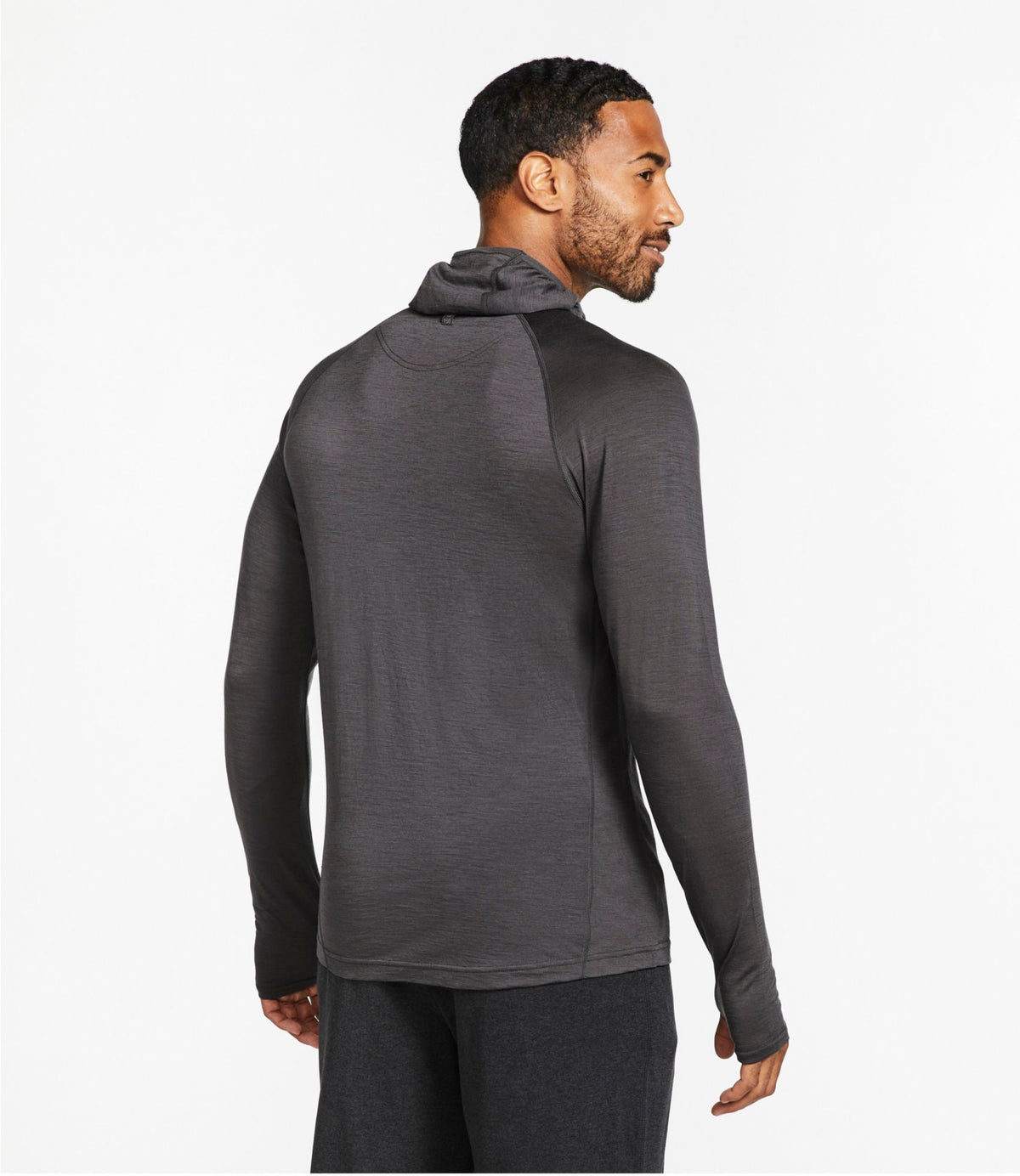 L.L.Bean Men's Cresta Wool Ultralight 150 Base Layer, Hoodie Alloy Gray