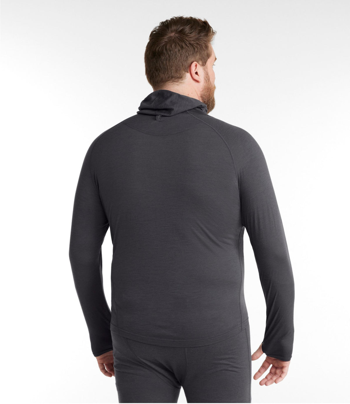 L.L.Bean Men's Cresta Wool Ultralight 150 Base Layer, Hoodie Alloy Gray