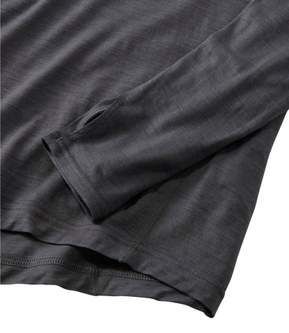 L.L.Bean Men's Cresta Wool Ultralight 150 Base Layer, Hoodie Alloy Gray