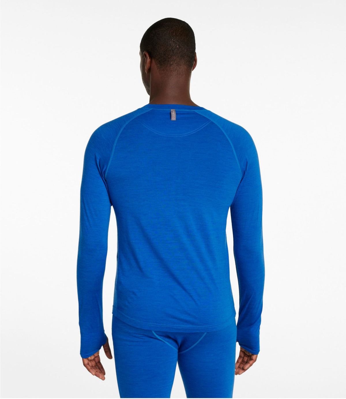 L.L.Bean Men's Cresta Ultralight 150 Crew Top, Stripe Regatta Blue/Glacier Blue