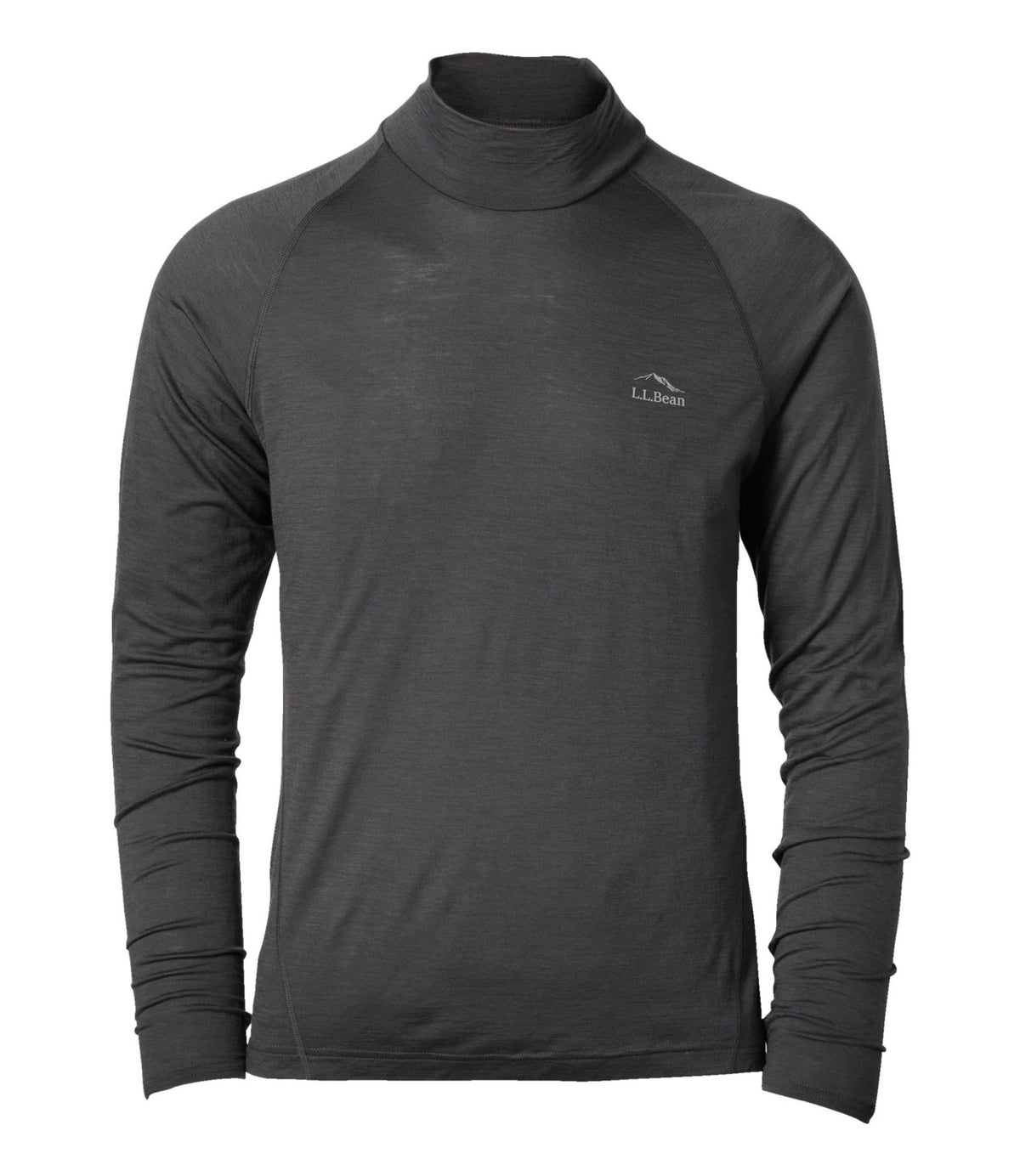 L.L.Bean Men's Cresta Wool Ultralight 150 Turtleneck Alloy Gray