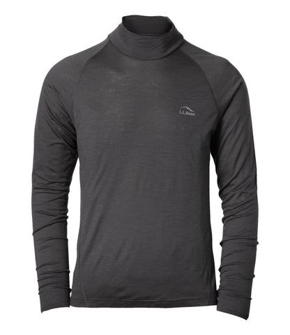 L.L.Bean Men's Cresta Wool Ultralight 150 Turtleneck Alloy Gray