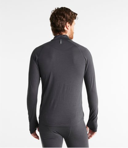L.L.Bean Men's Cresta Wool Ultralight 150 Turtleneck Alloy Gray