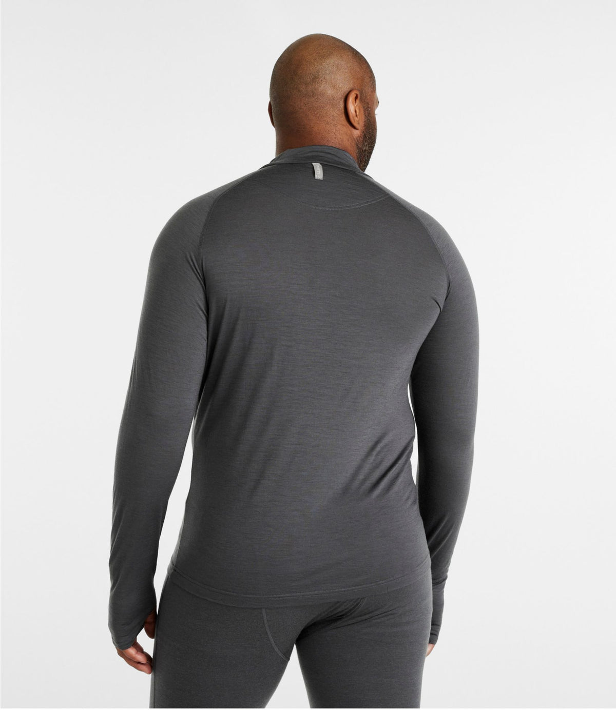 L.L.Bean Men's Cresta Wool Ultralight 150 Turtleneck Alloy Gray