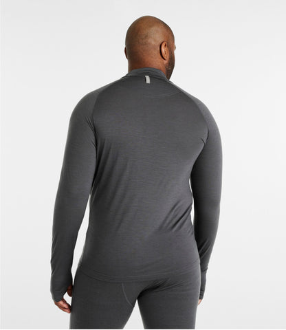 L.L.Bean Men's Cresta Wool Ultralight 150 Turtleneck Alloy Gray