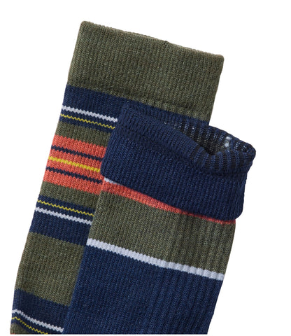 L.L.Bean Men's Everyday Chino Socks, Stripe 2-Pack Loden Stripe