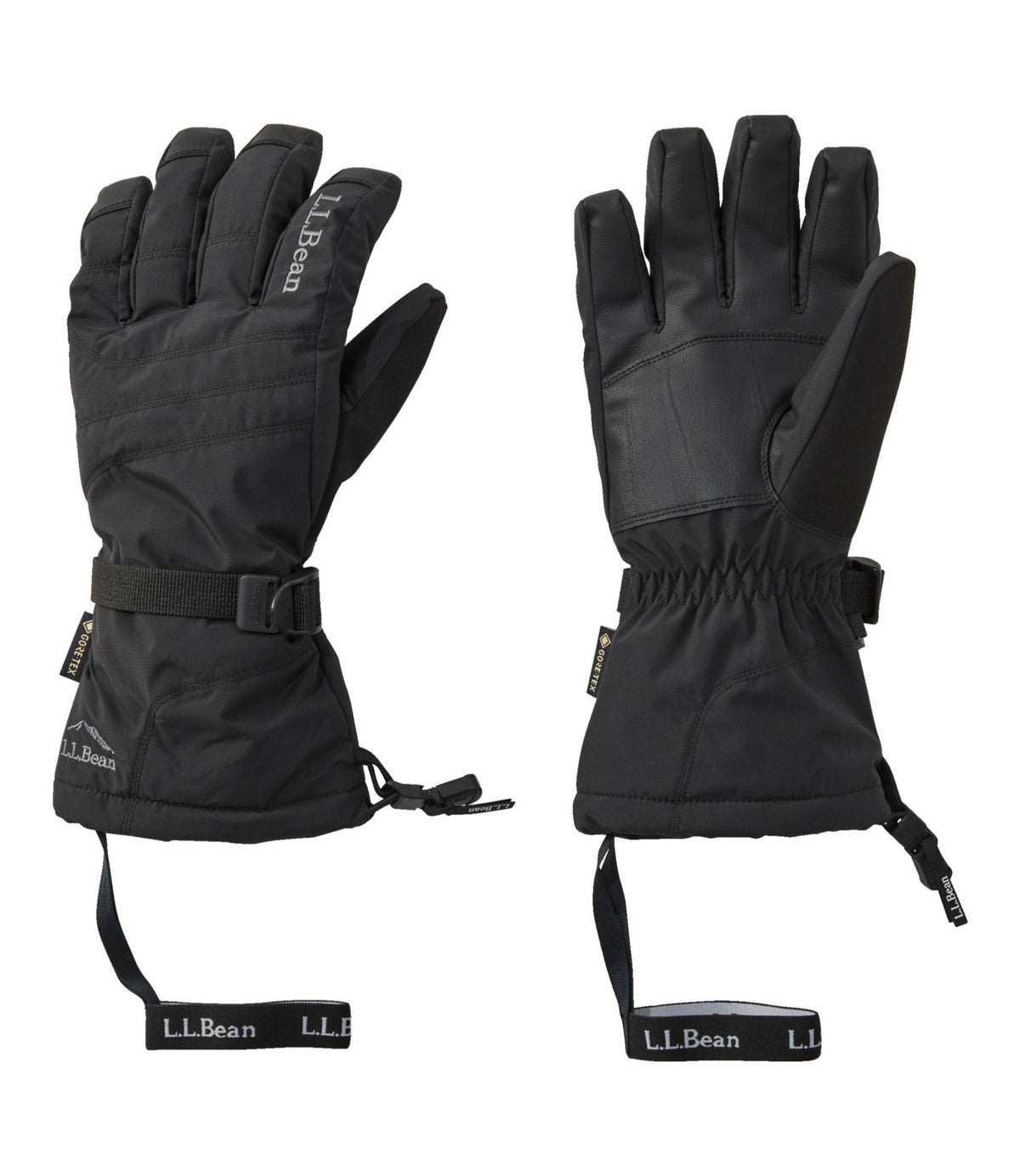 L.L.Bean Men's L.L.Bean GORE-TEX PrimaLoft Ski Gloves Black