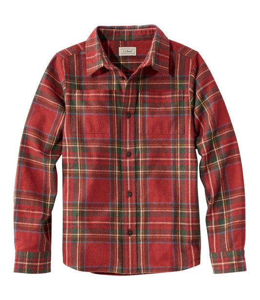 L.L.Bean Kids' Scotch Plaid Flannel Shirt Antique Royal Stewart
