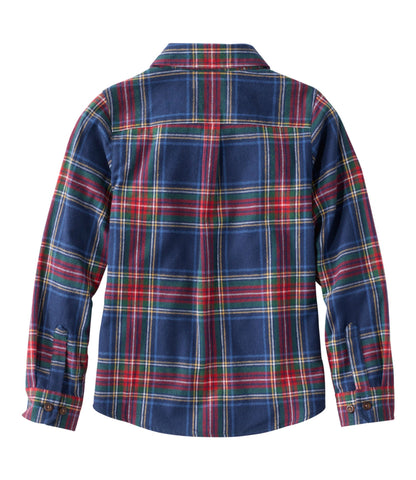 L.L.Bean Kids' Scotch Plaid Flannel Shirt Antique Royal Stewart