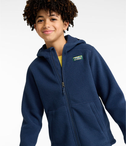 L.L.Bean Kids' Mountain Classic Fleece, Hooded Deep Lake