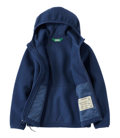 L.L.Bean Kids' Mountain Classic Fleece, Hooded Deep Lake