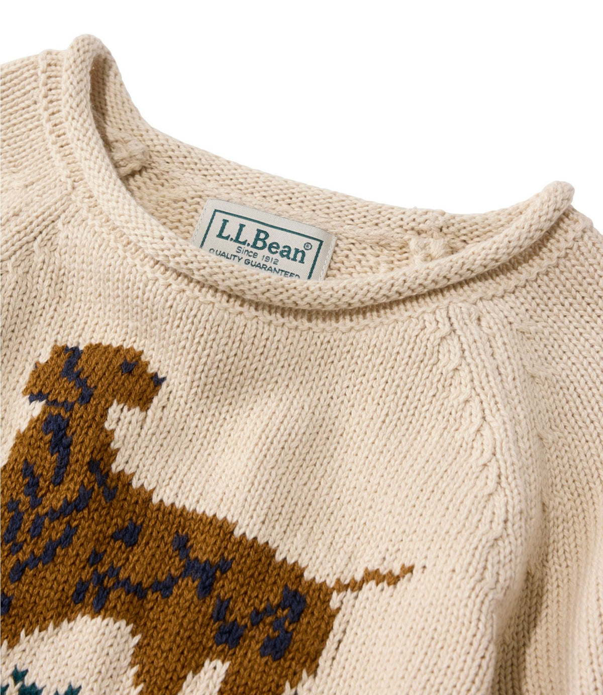 L.L.Bean Infants' and Toddlers' Cotton Rollneck Sweater Classic Navy Polar Fairisle