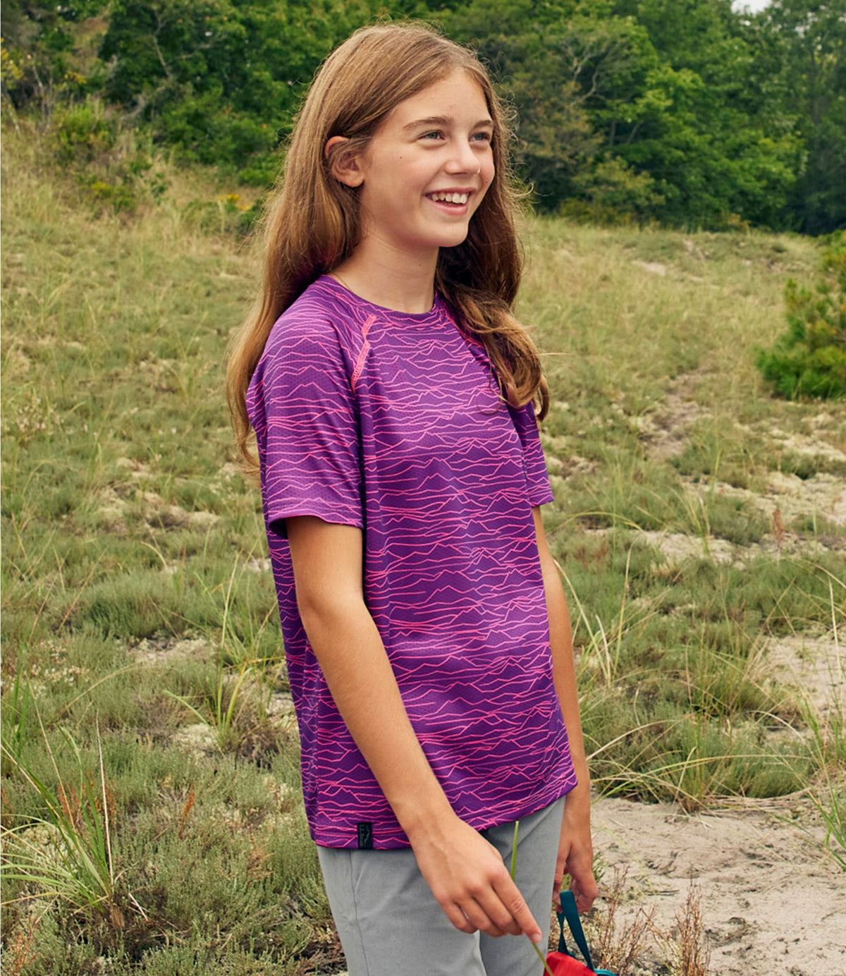 L.L.Bean Kids' L.L.Bean Trail Tee Ocean Waves