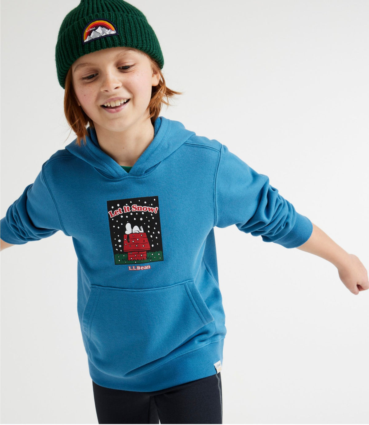 L.L.Bean Kids' L.L.Bean x Peanuts Sweatshirt Hoodie Marine Blue