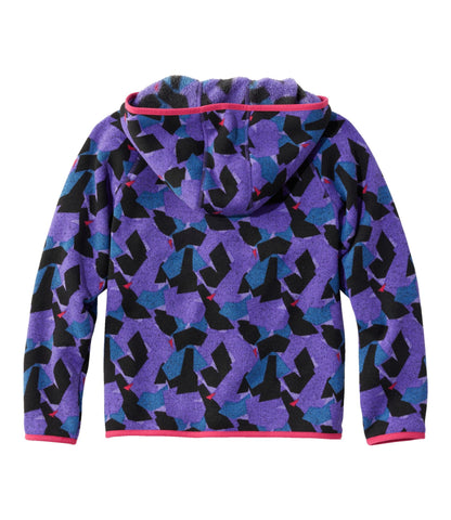 L.L.Bean Kids' L.L.Bean Sweater Fleece, Hooded Print Peak Purple Camo