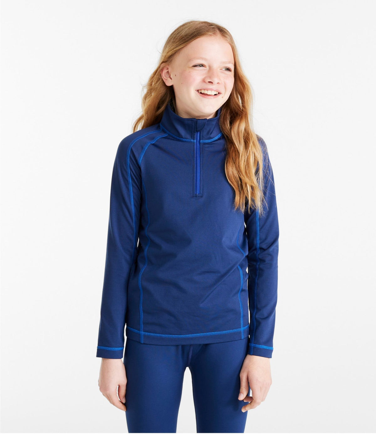 L.L.Bean Kids' Wicked Warm Long Underwear, Expedition-Weight Top Night