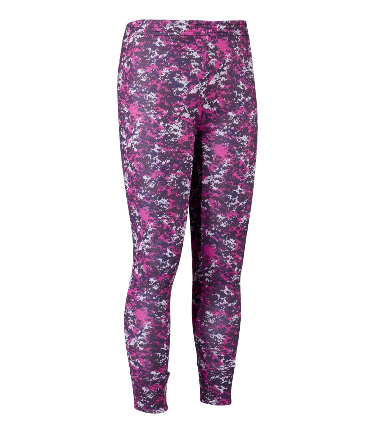 L.L.Bean Kids' Wicked Warm Midweight Long Underwear, Pants Print Bold Pink Camo