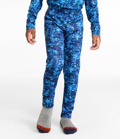 L.L.Bean Kids' Wicked Warm Midweight Long Underwear, Pants Print Bold Pink Camo