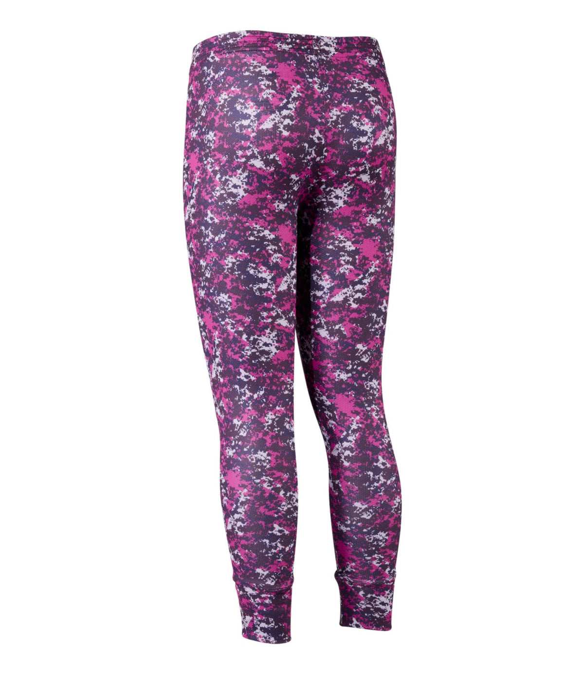 L.L.Bean Kids' Wicked Warm Midweight Long Underwear, Pants Print Bold Pink Camo