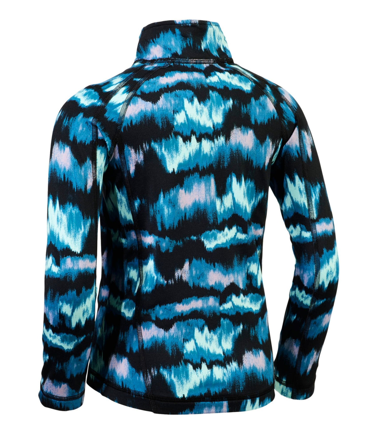 L.L.Bean Little Kids' Wicked Warm Long Underwear, Expedition-Weight Print Top Aurora Print
