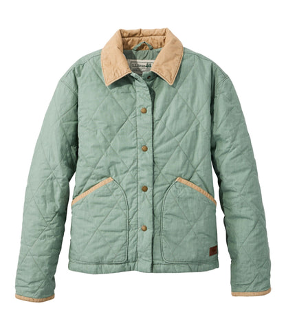 L.L.Bean Women's Insulated Quilted Field Jacket Faded Sage