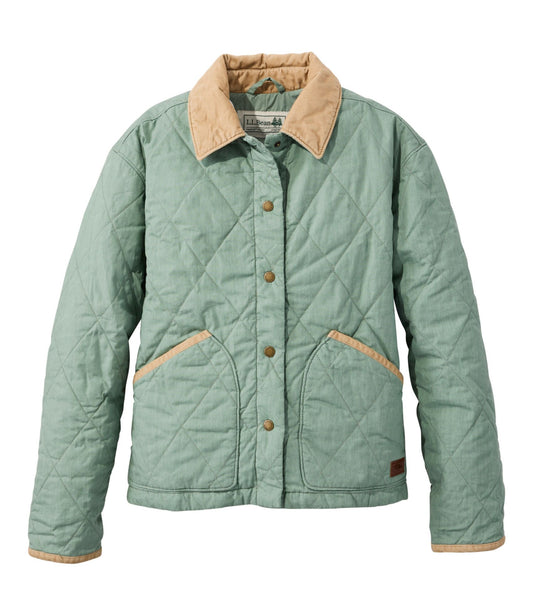 L.L.Bean Women's Insulated Quilted Field Jacket Faded Sage