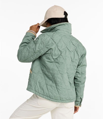 L.L.Bean Women's Insulated Quilted Field Jacket Faded Sage