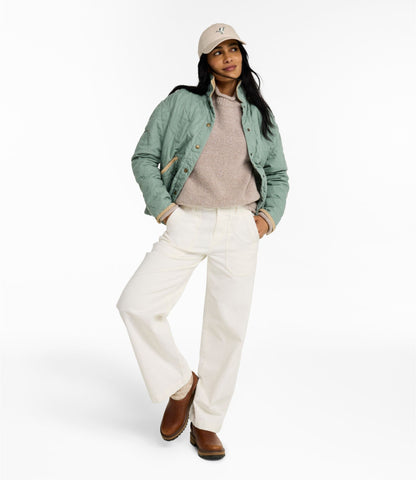 L.L.Bean Women's Insulated Quilted Field Jacket Faded Sage