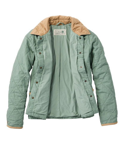 L.L.Bean Women's Insulated Quilted Field Jacket Faded Sage