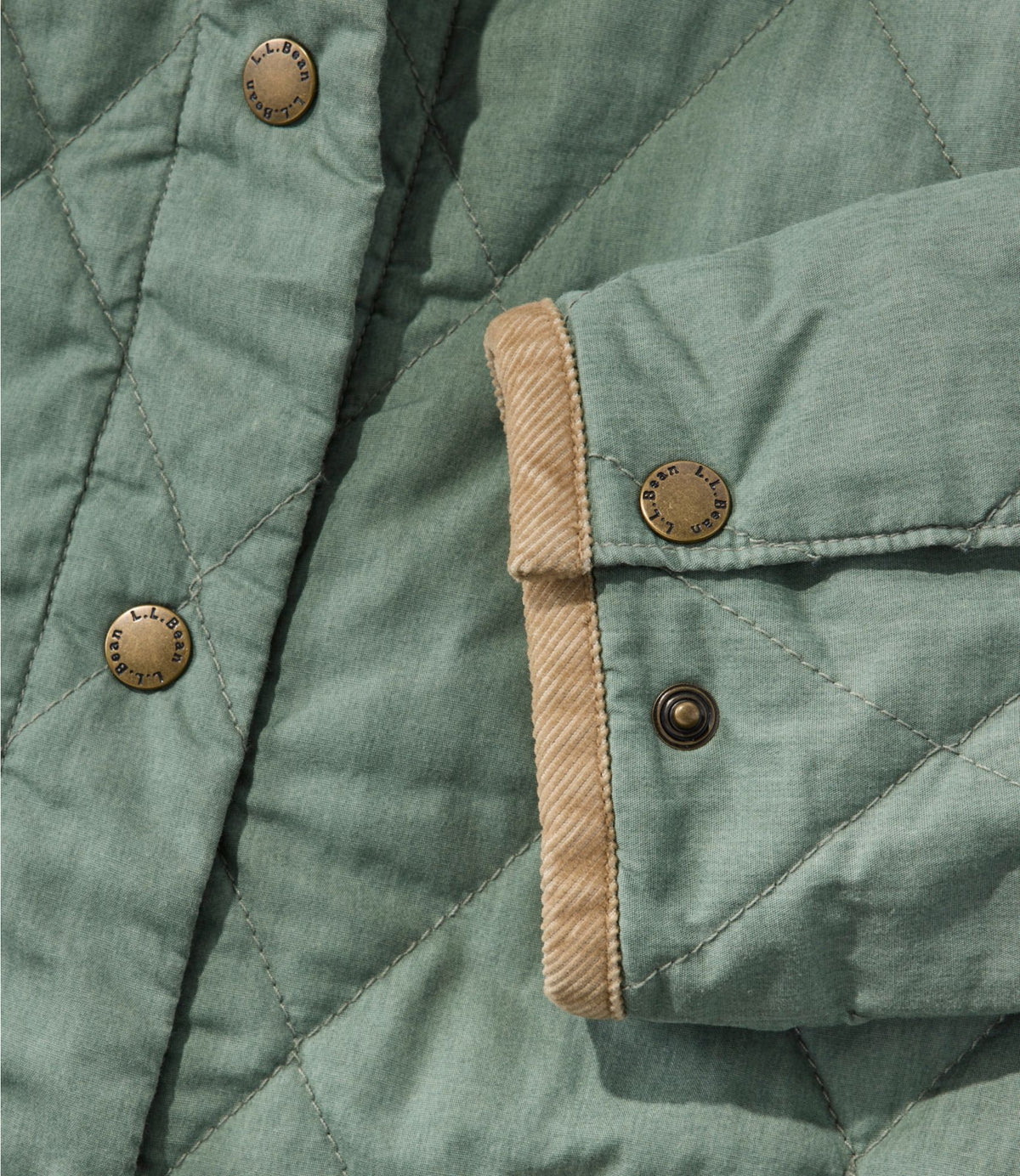L.L.Bean Women's Insulated Quilted Field Jacket Faded Sage