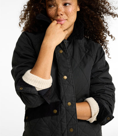 L.L.Bean Women's Insulated Quilted Field Coat Faded Sage