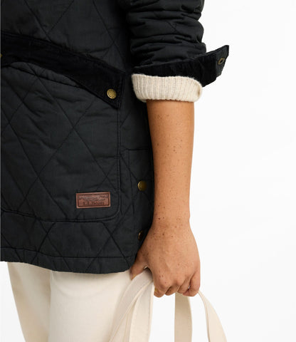 L.L.Bean Women's Insulated Quilted Field Coat Faded Sage