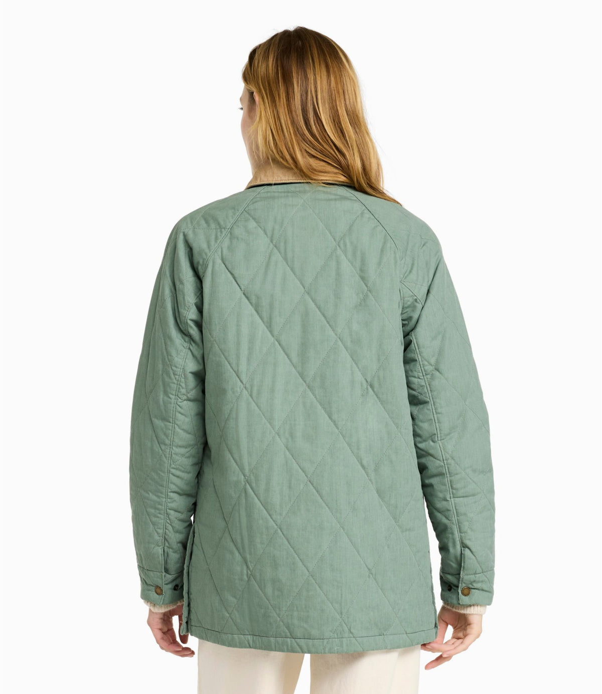 L.L.Bean Women's Insulated Quilted Field Coat Faded Sage