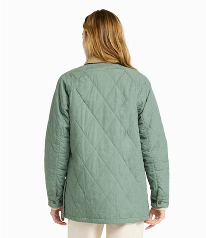 L.L.Bean Women's Insulated Quilted Field Coat Faded Sage