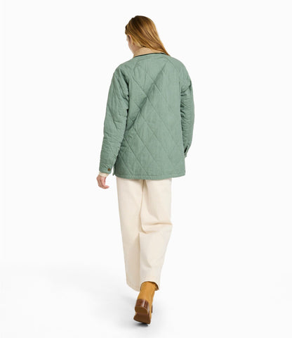 L.L.Bean Women's Insulated Quilted Field Coat Faded Sage